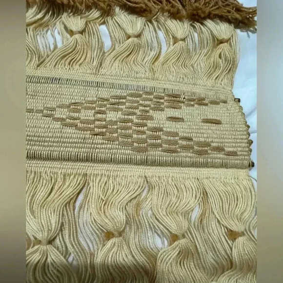 Boho Hand Woven Textile Tapestry Wallhanging Vintage Handmade - Picture 9 of 10